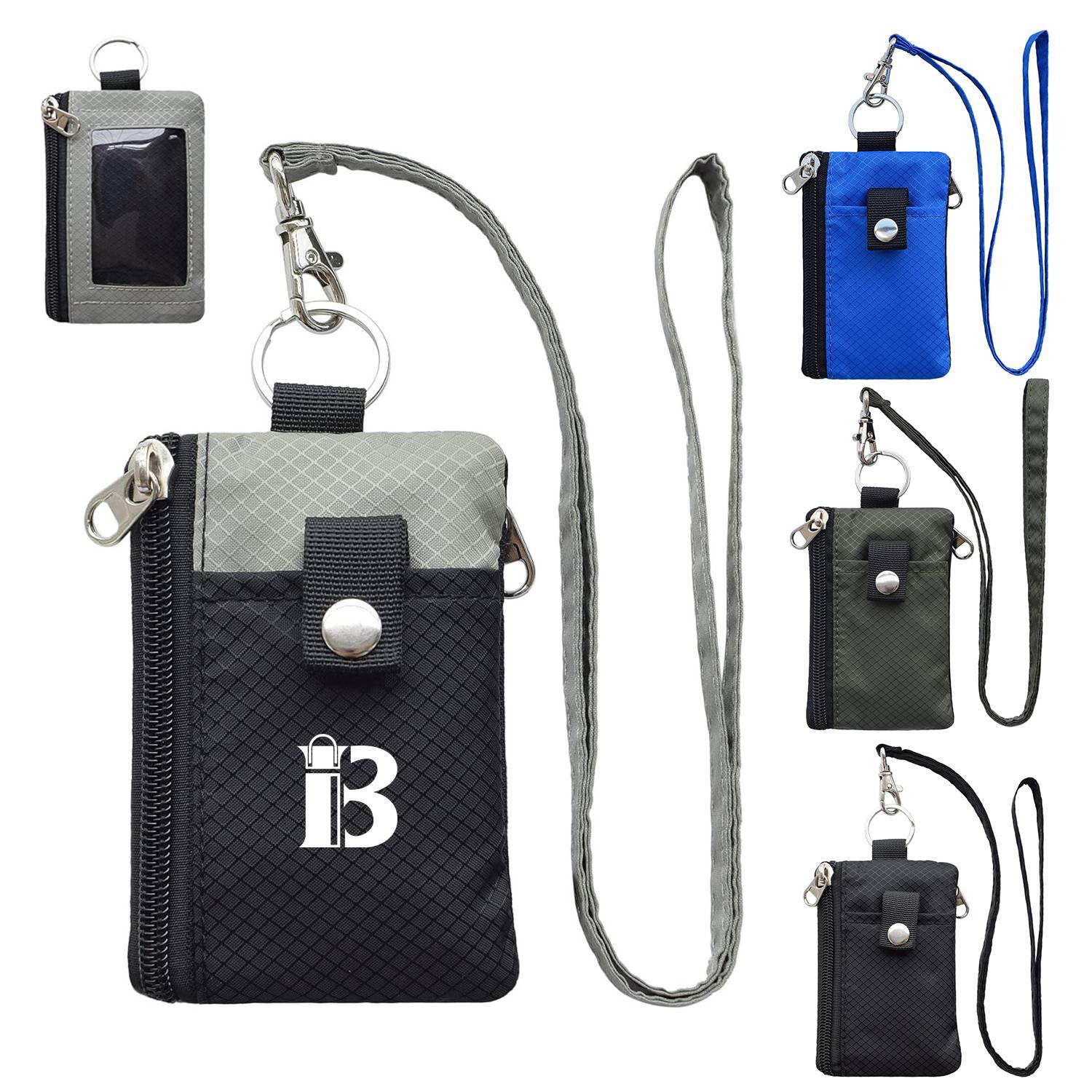 RFID Blocking Small with ID Window,Water Resistant Zip Case