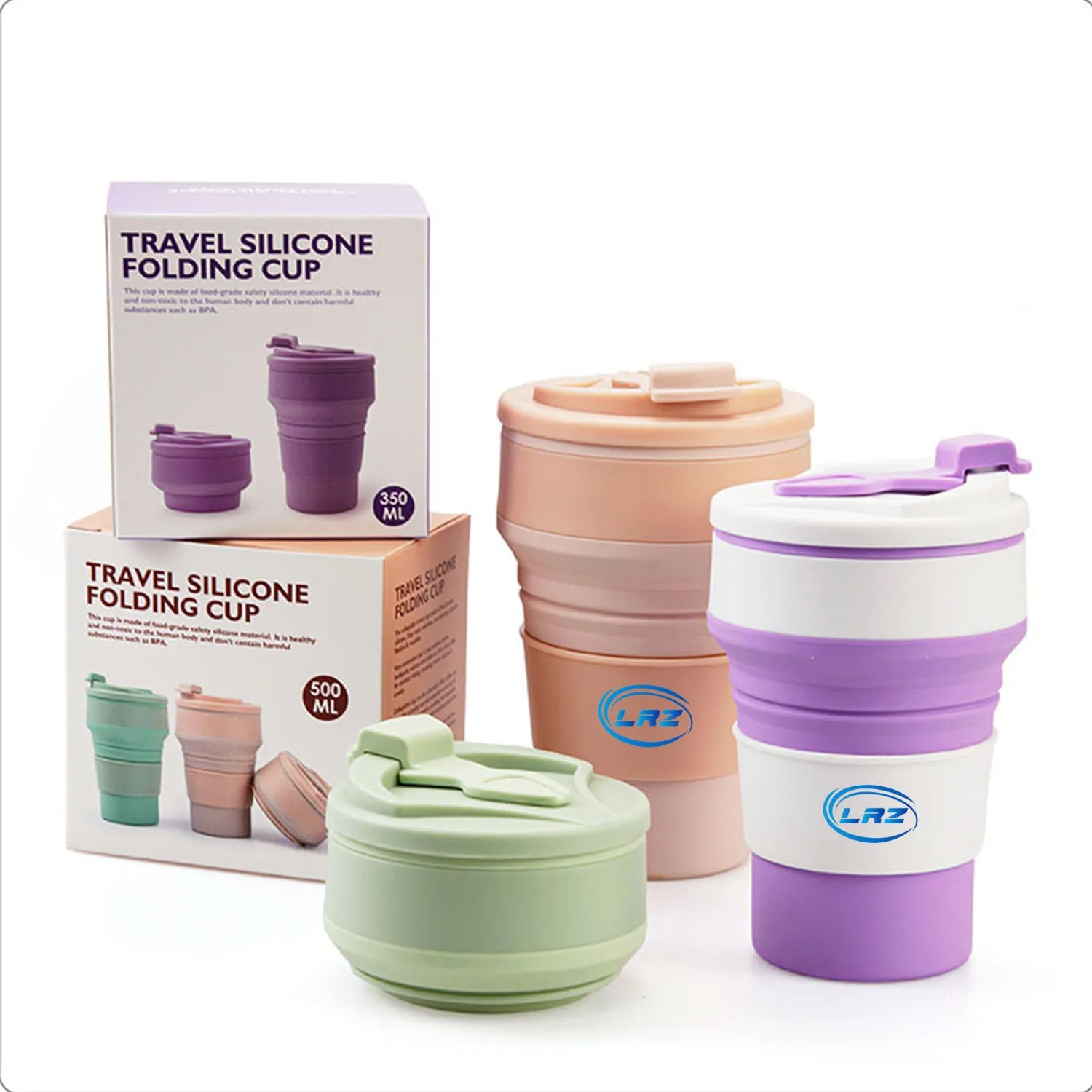 12oz. Collapsible Silicone Travel Folding Cup 6