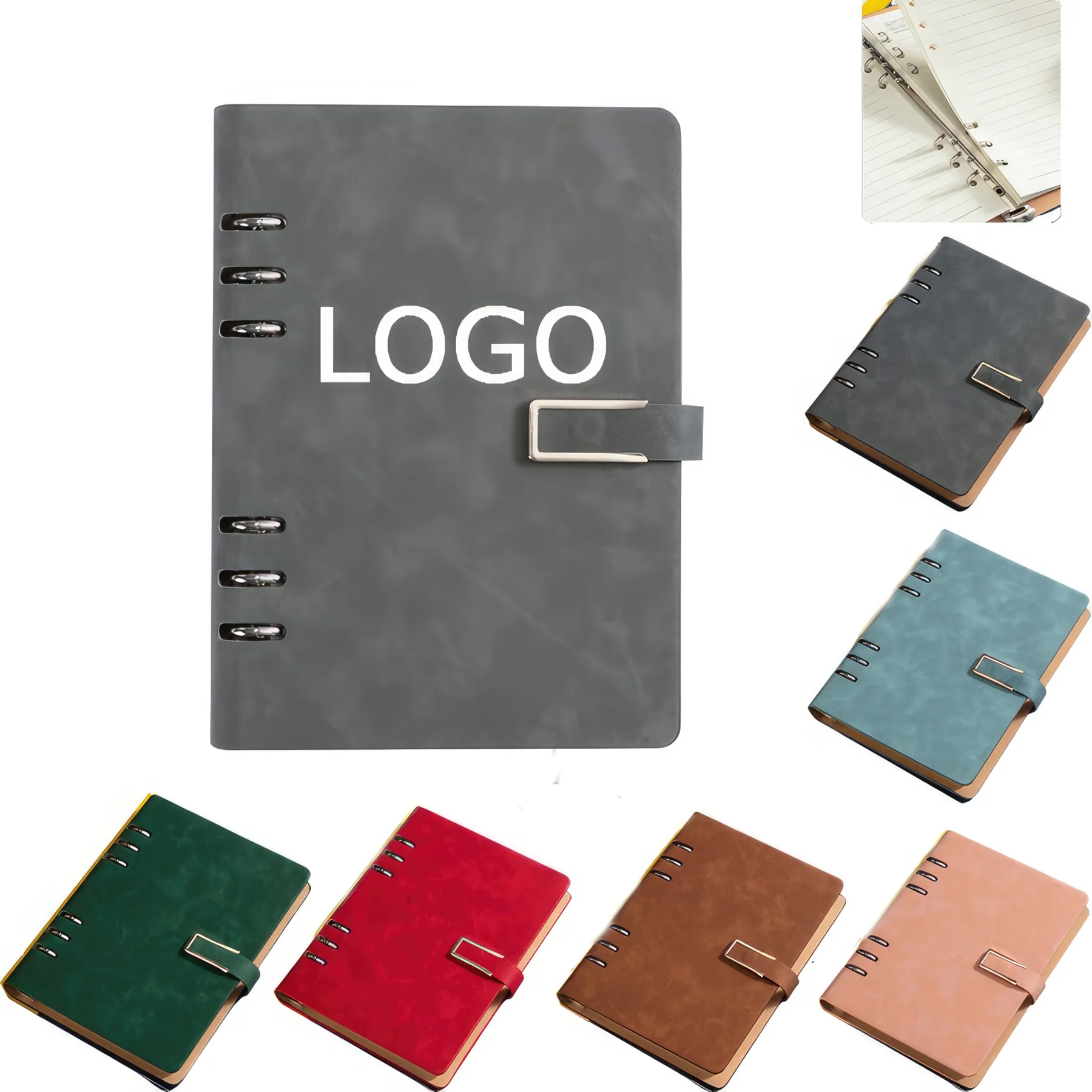 A5 Loose Leaf Buckle Magnet Business Notebook 2