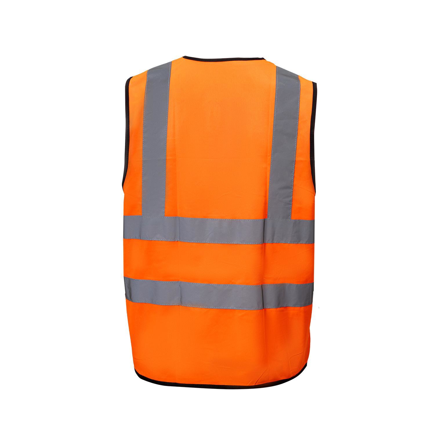 3.8oz. Knitted Class 2 Double Band Reflective Tape Safety Loop & Hook Vest 5