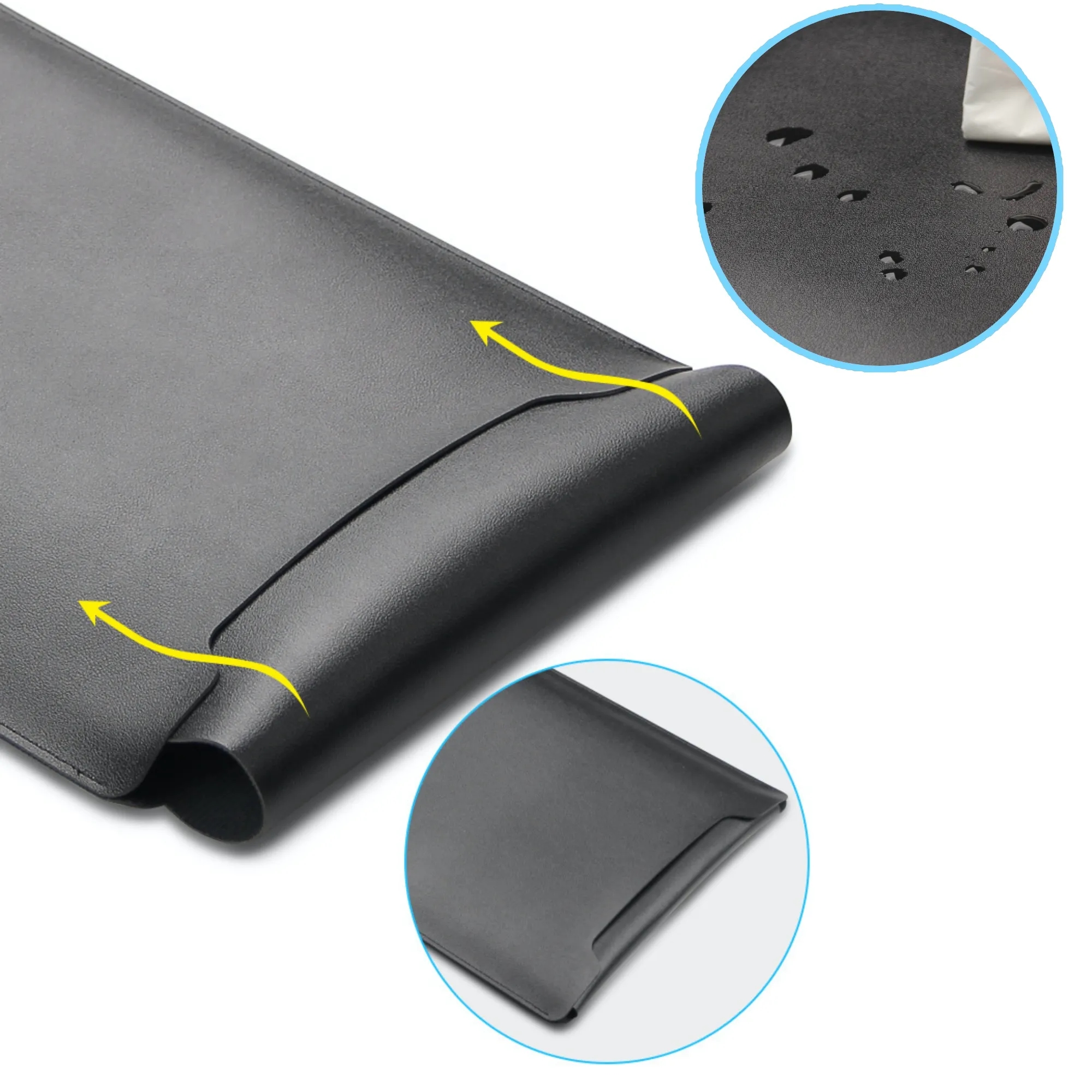13 14 Inch PU Leather Laptop Case Cover Protective Sleeve 2
