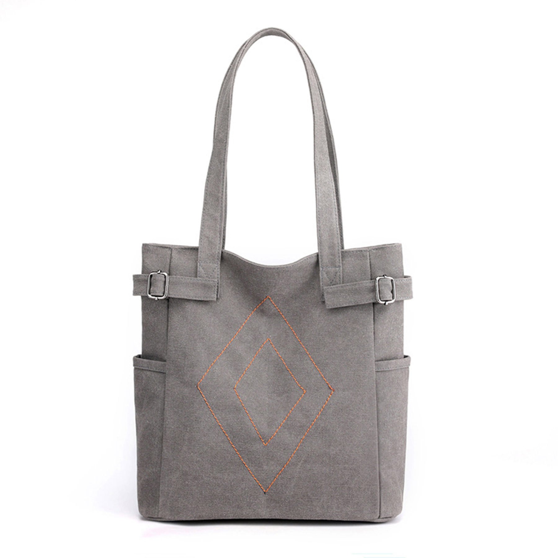 Canvas Shoulder Tote Bag for women, custom tote bag with logo imprint 8