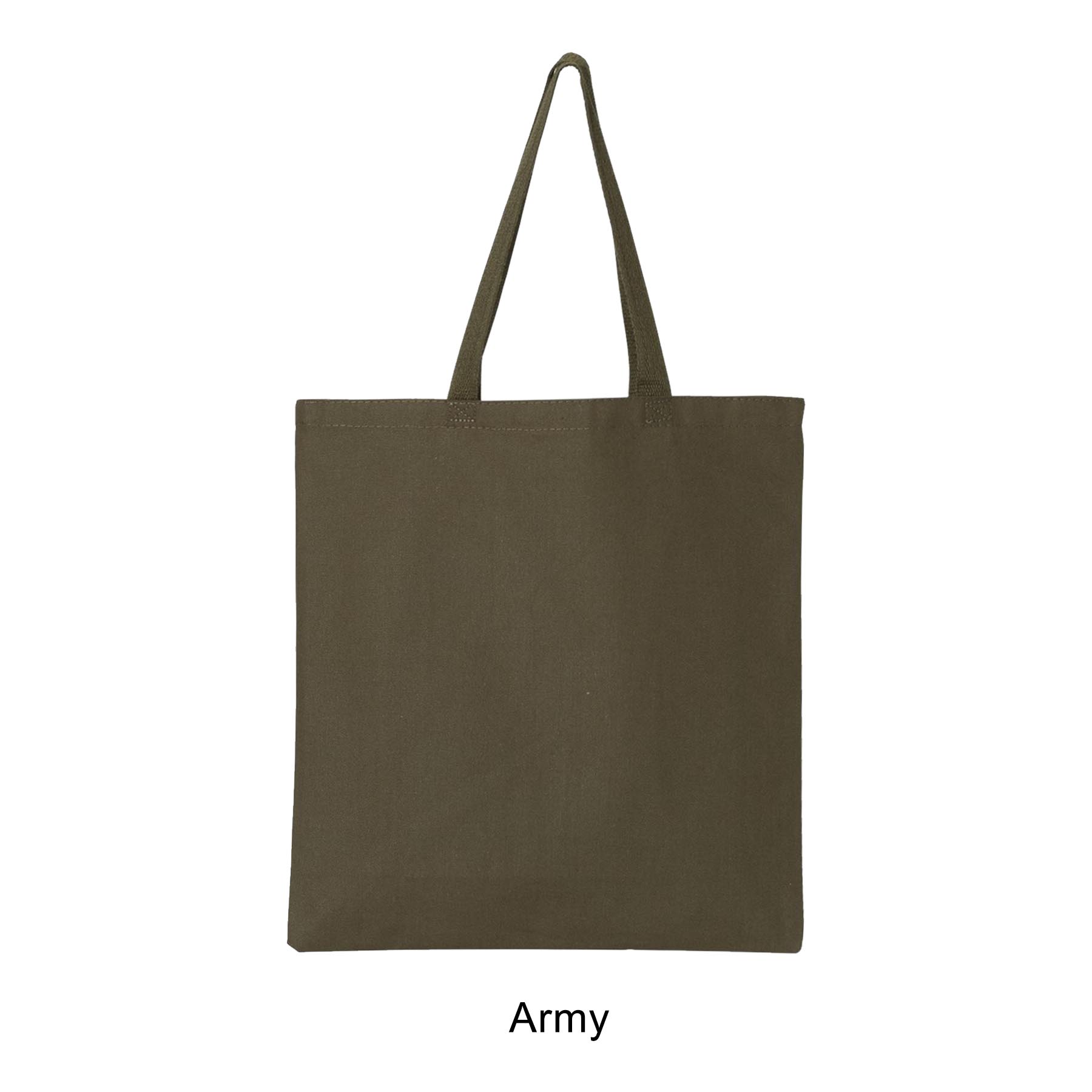 12 oz. Canvas Promotional Colored handle Tote Bag 16