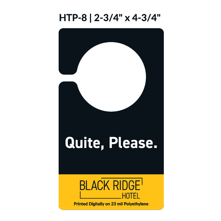 Non-Numbered Large Circular Cut Out Hang Tag w/1 Side Imprint (2¾"x4¾") 1