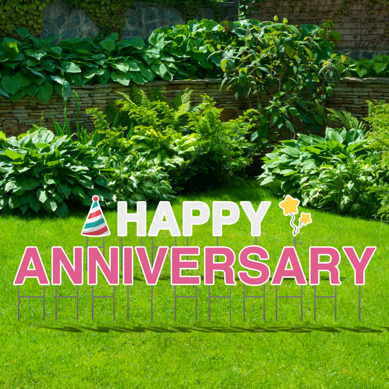 Happy Anniversary Yard Letters 1