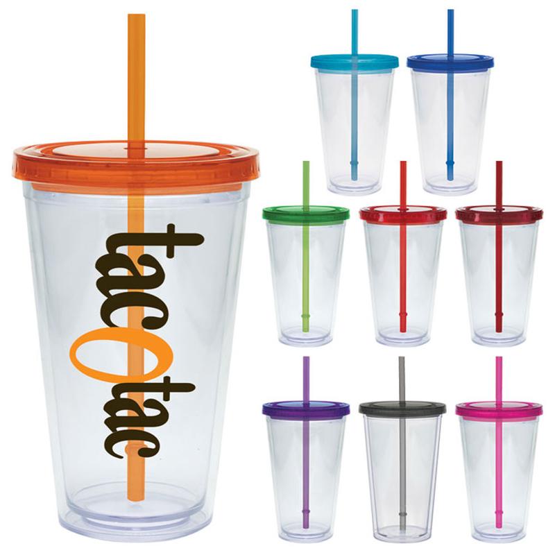 20 oz. Large Carnival Cup - Color Lid and Straw 13