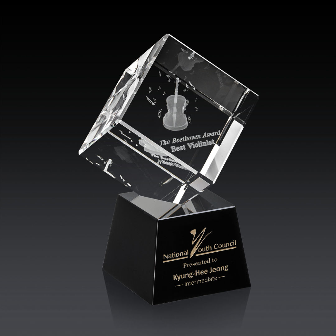 Burrill 3D Award on Robson Base - Black 5