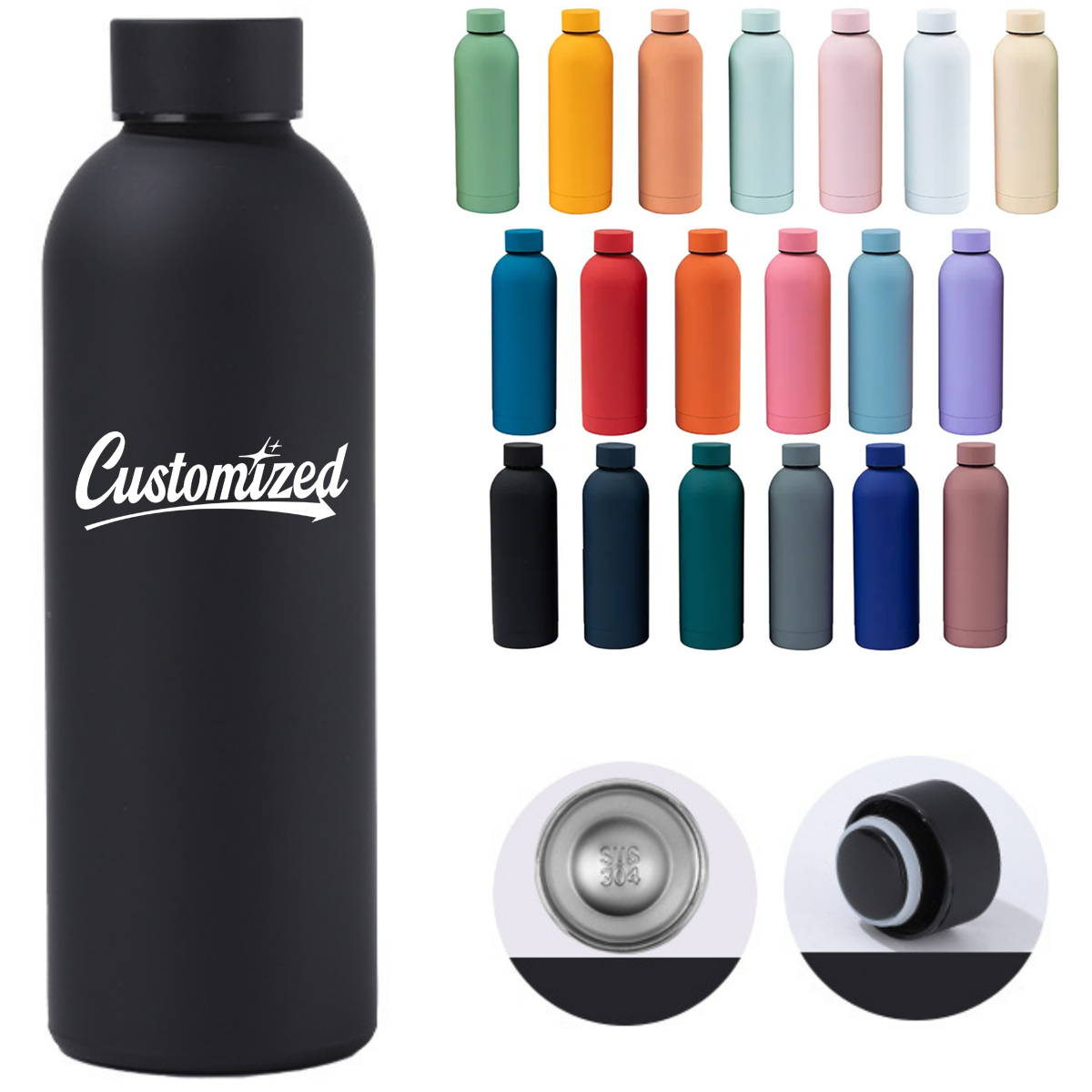 17oz Stainless Steel Insulated Vacuum Water Bottle 3