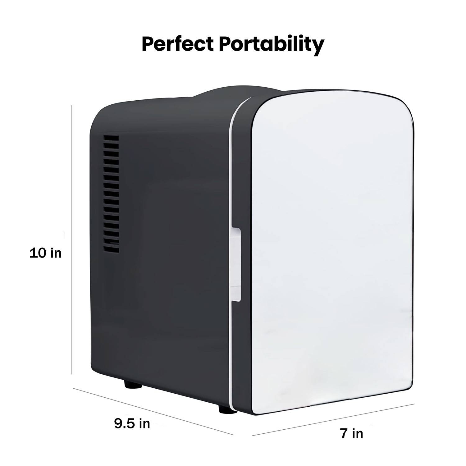 4L Portable Mini Mirrored Multi-Function Fridge 7