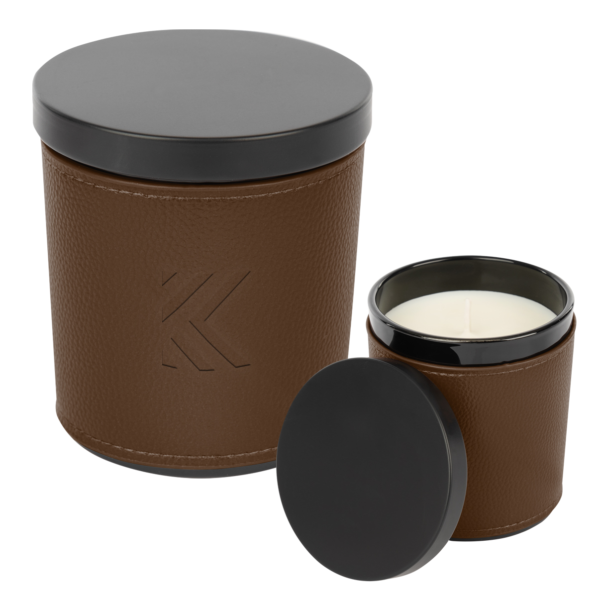 Scented Candle With Leatherette Sleeve 2