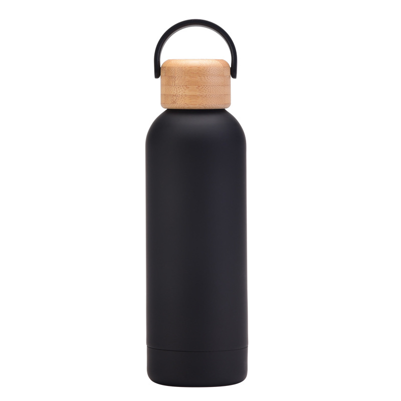 17 oz. Double Wall Stainless Steel Water Bottle w/ Bamboo Lid 27