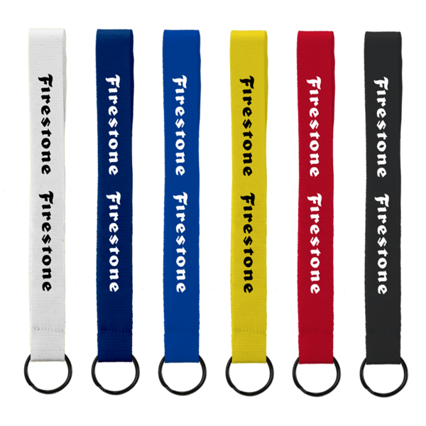 3/4" Sewn Polyester wrist Keychain with Metal Split-Ring 25