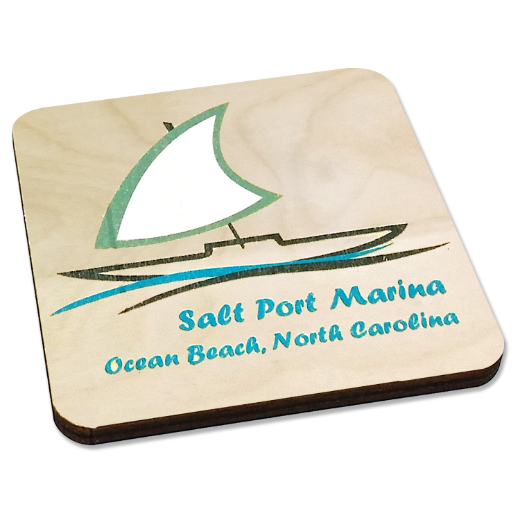 Ultra Vivid Birch Wood Coaster 4