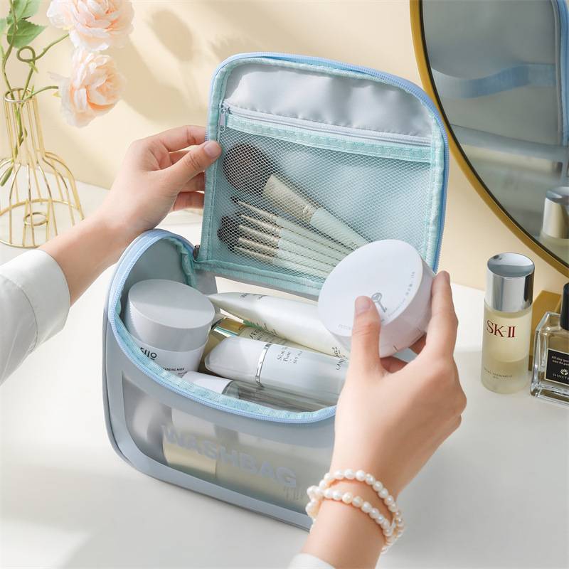 PVC/Pu Leather Clear Cosmetic Travel Bag 5