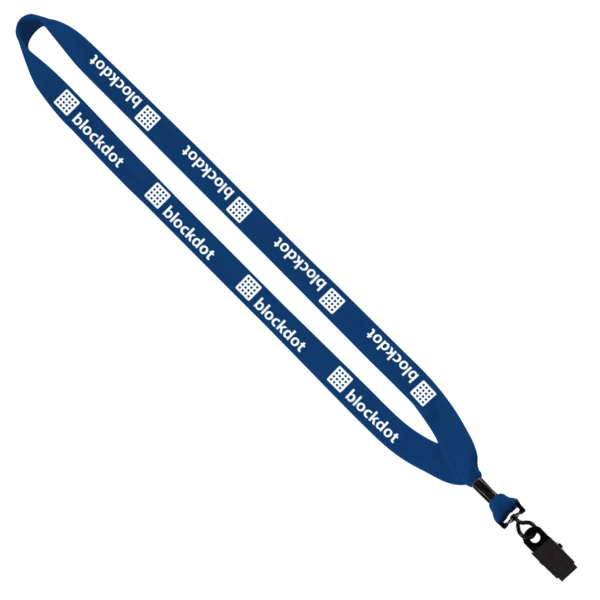 3/4" Cotton Lanyard with Metal Crimp & Bulldog Clip 15