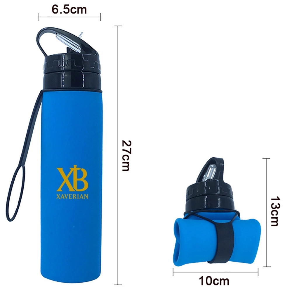 20 Oz. Silicone Collapsible Sports Water Bottle 2