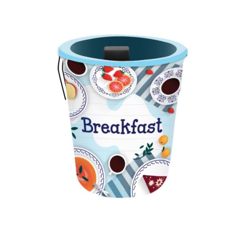 Breakfast Pre Printed advertising bin Fab-Can™ - Light Blue 2