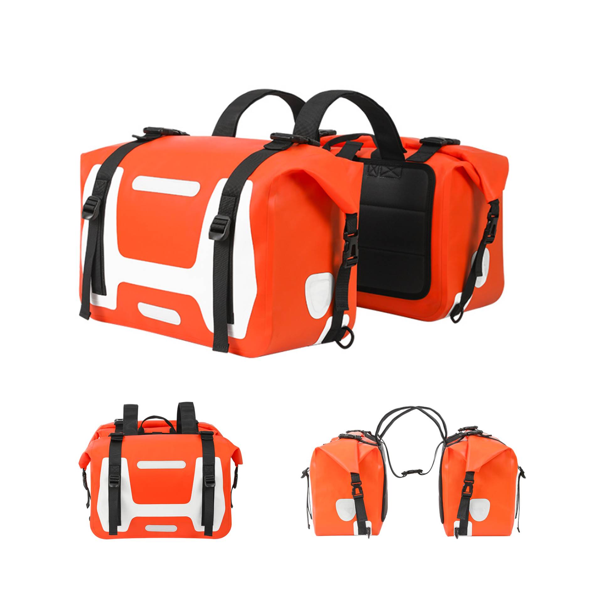 Motorcycle Tail Bag Waterproof Side Panniers 3