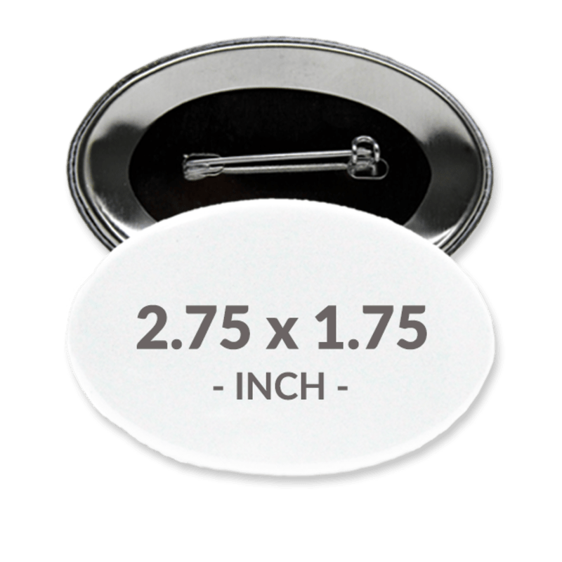 2.75 X 1.75 Inch Oval Custom Buttons 2