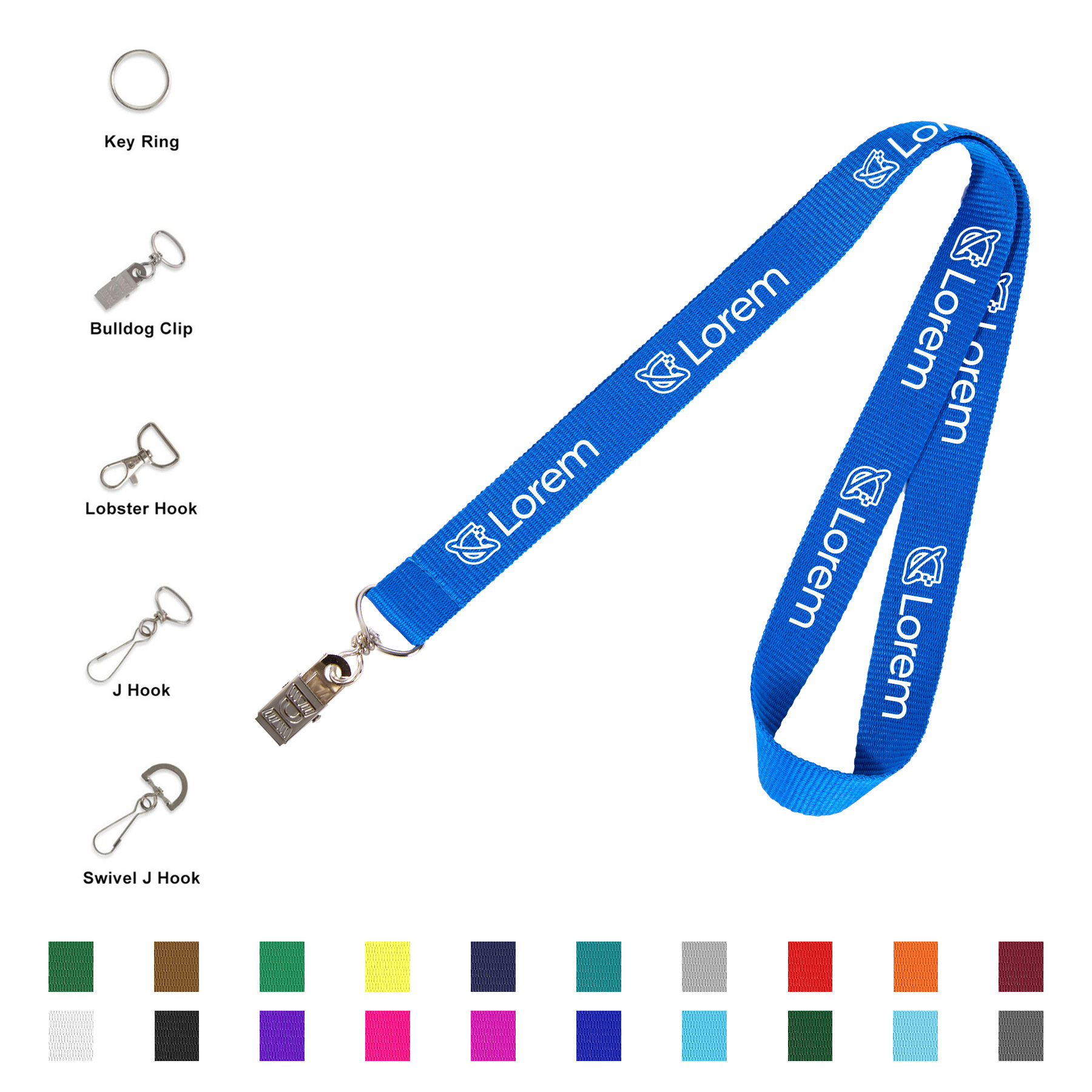 3/4" Premium Polyester Custom Printed Lanyard 11