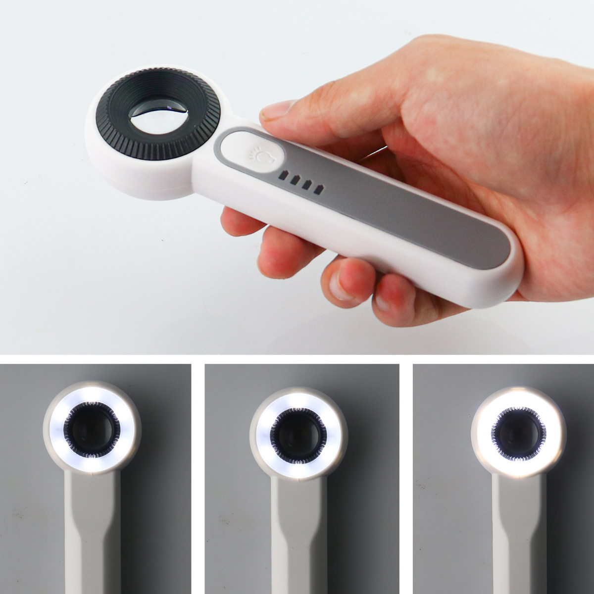 Touch LED Handheld Magnifier Rechargeable Magnifying Glass 2