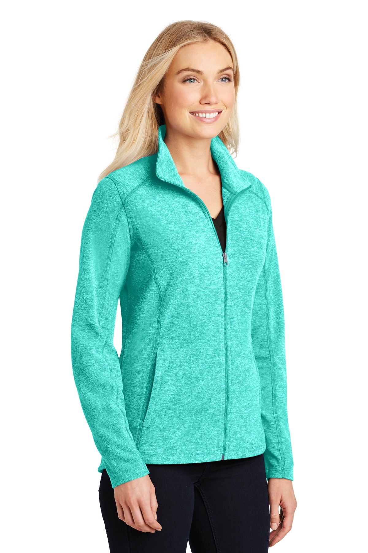 Women's Heather Microfleece Full-Zip Jacket