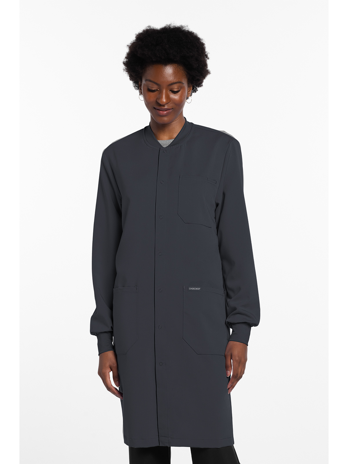 Cherokee - Project Lab - Unisex 3-Pocket 40" Full-Length Lab Coat 4