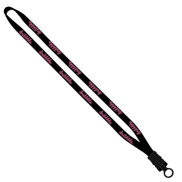 1/2" Cotton Lanyard with Plastic Snap-Buckle Release & O-Ring 9