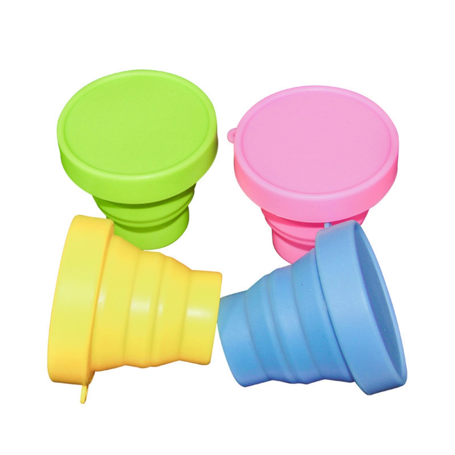Collapsible Travel Silicone Cup Foldable Mugs Saucers 5.74oz 6