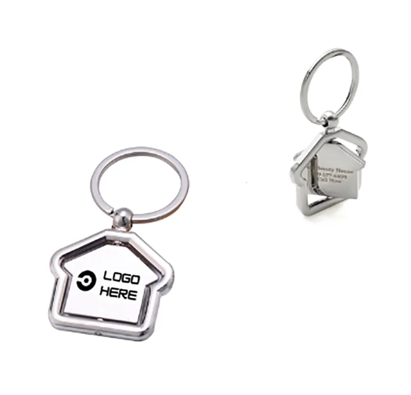Metal House-Shaped Keychain 6