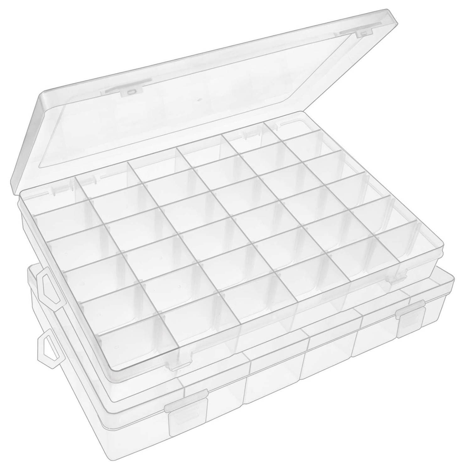 36 Grid Clear Plastic Storage Box Organizer 3