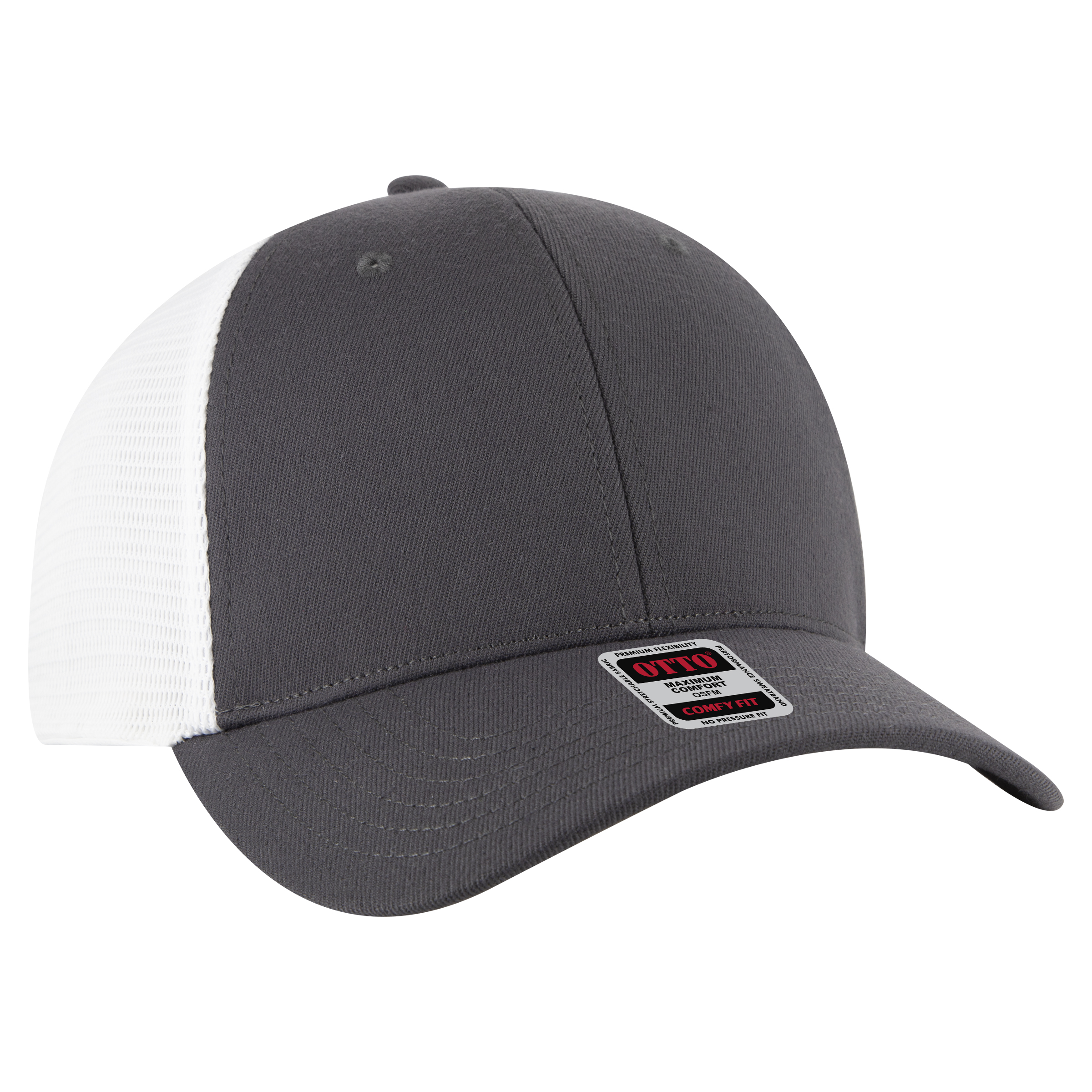 OTTO CAP® OTTO FLEX® Fitted 6 Panel Low Profile Mesh Back Trucker Hat 75