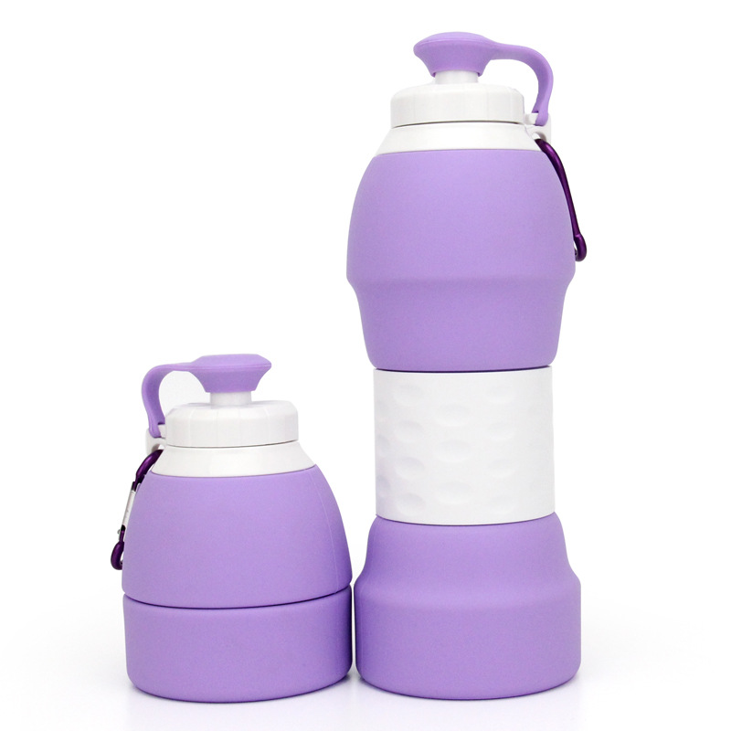 580ml Outdoor foldable silicone water bottle 9