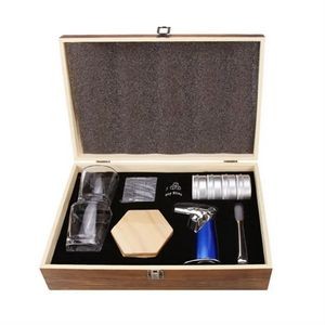 Cocktail Smoker Set with Whisky Glasses Ice Stones 6