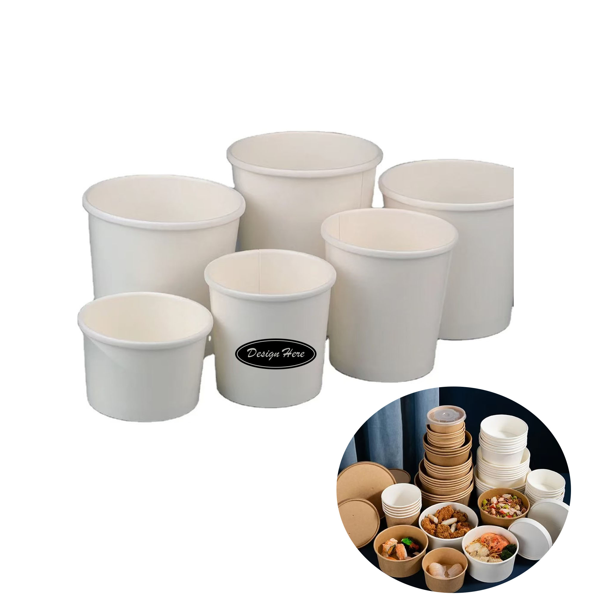8oz Ice Cream Paper Cup 2