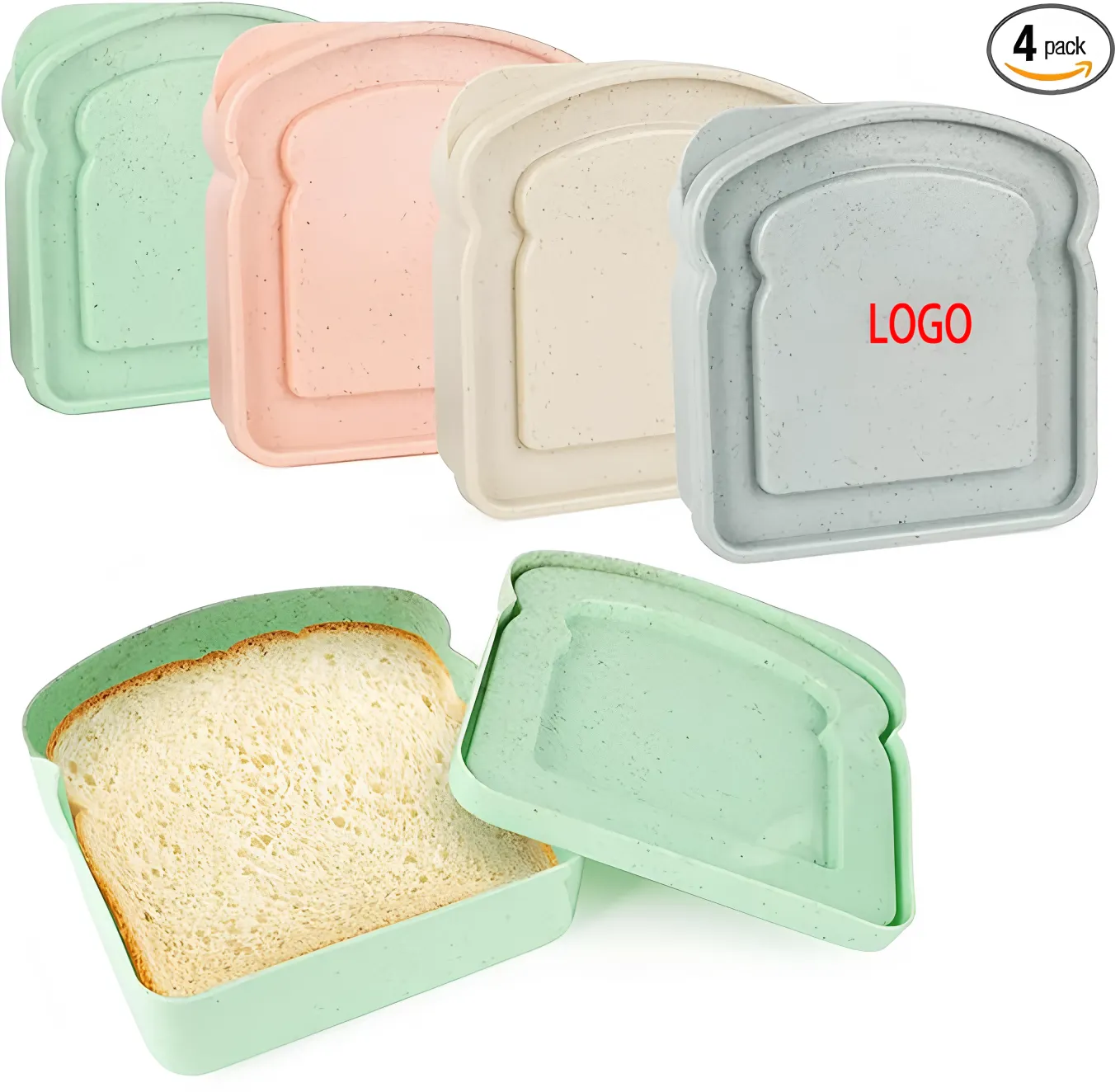 Custom Reusable Sandwich Container Microwave Safe Lunch Box Bulk Wholesale 8