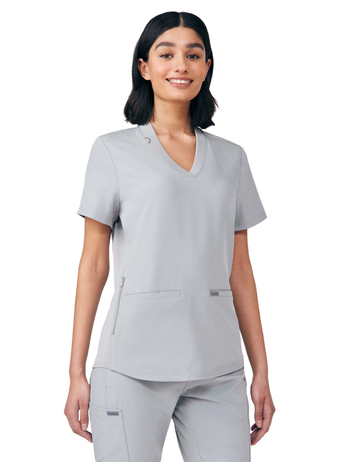 Landau - Forward - Women's Three-Pocket Rib-Knit Neckline V-Neck Top 32