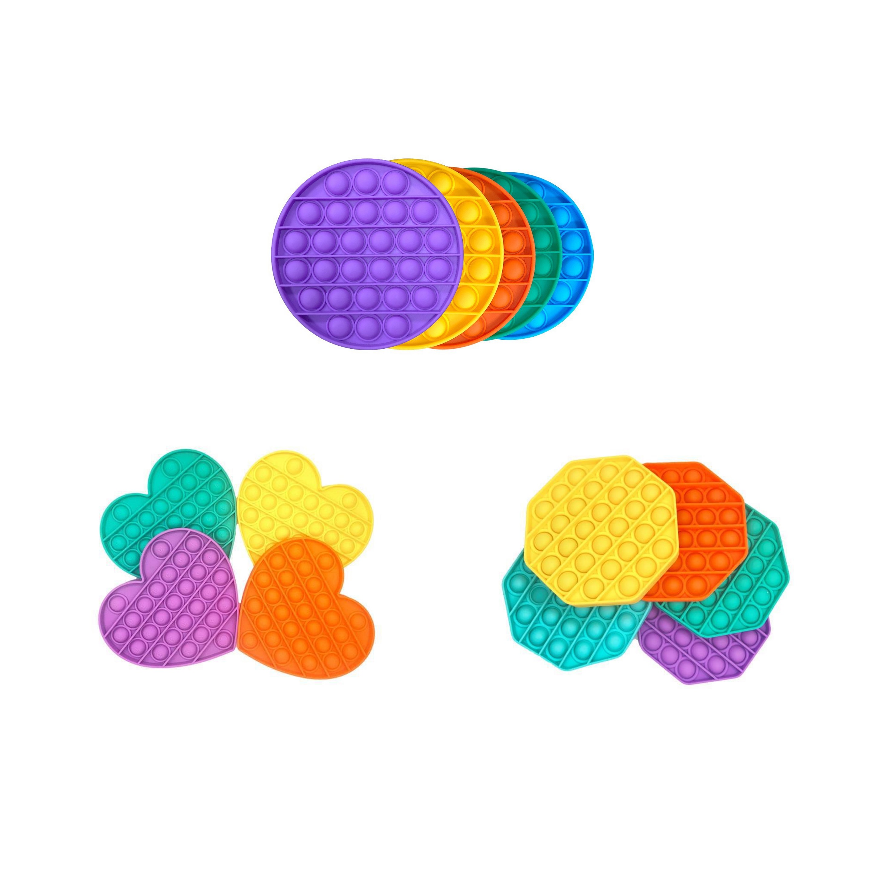 Rainbow Push Pop Bubble Toy (direct import) 2
