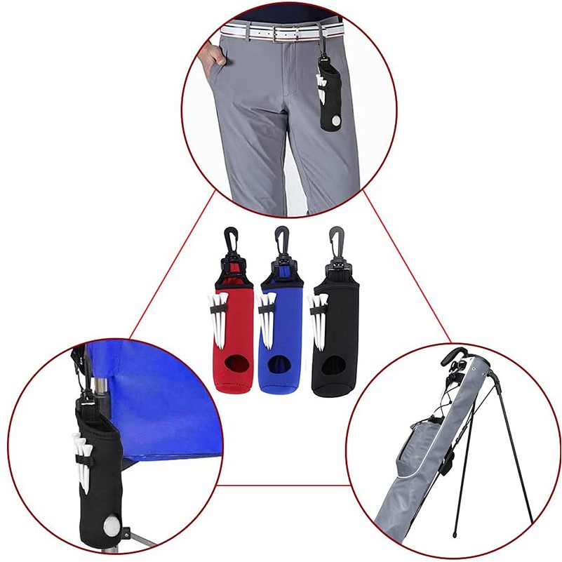 Portable Storage Bag With Golf Ball 3 Tees 7
