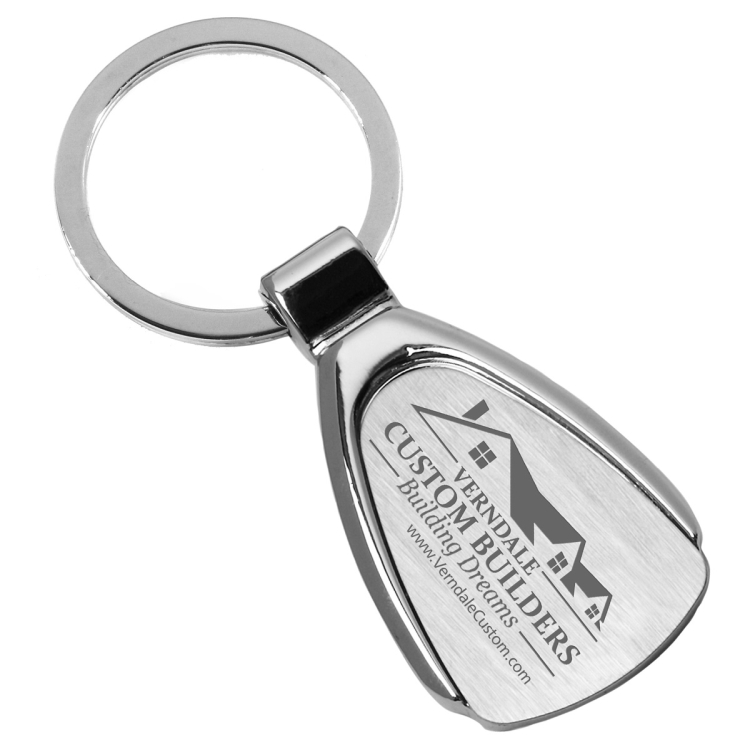 "Droplet" Economy Laser Engraved Metal Keyholder 1