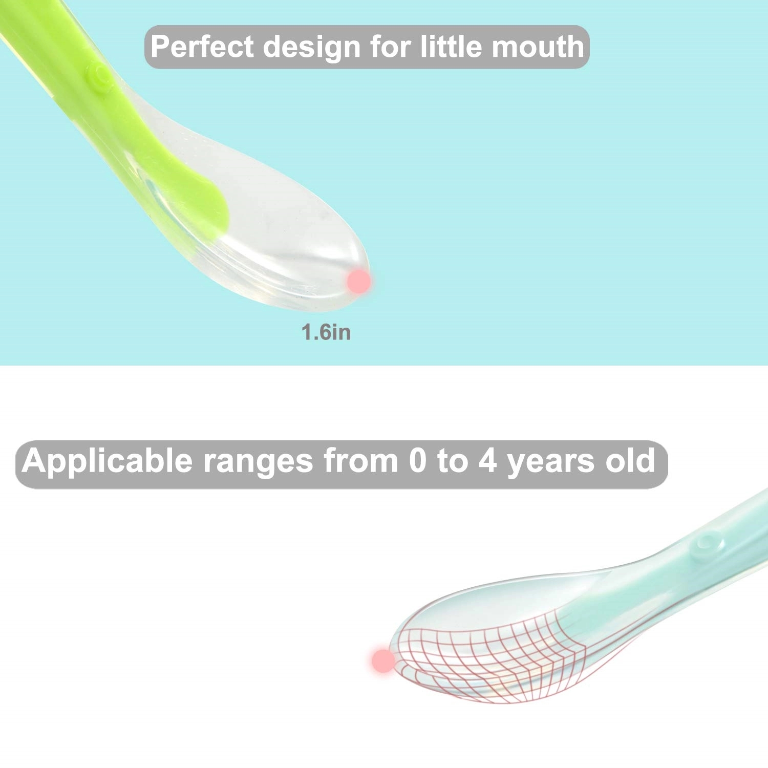 Silicone Baby Soft Spoons Training Feeding 3