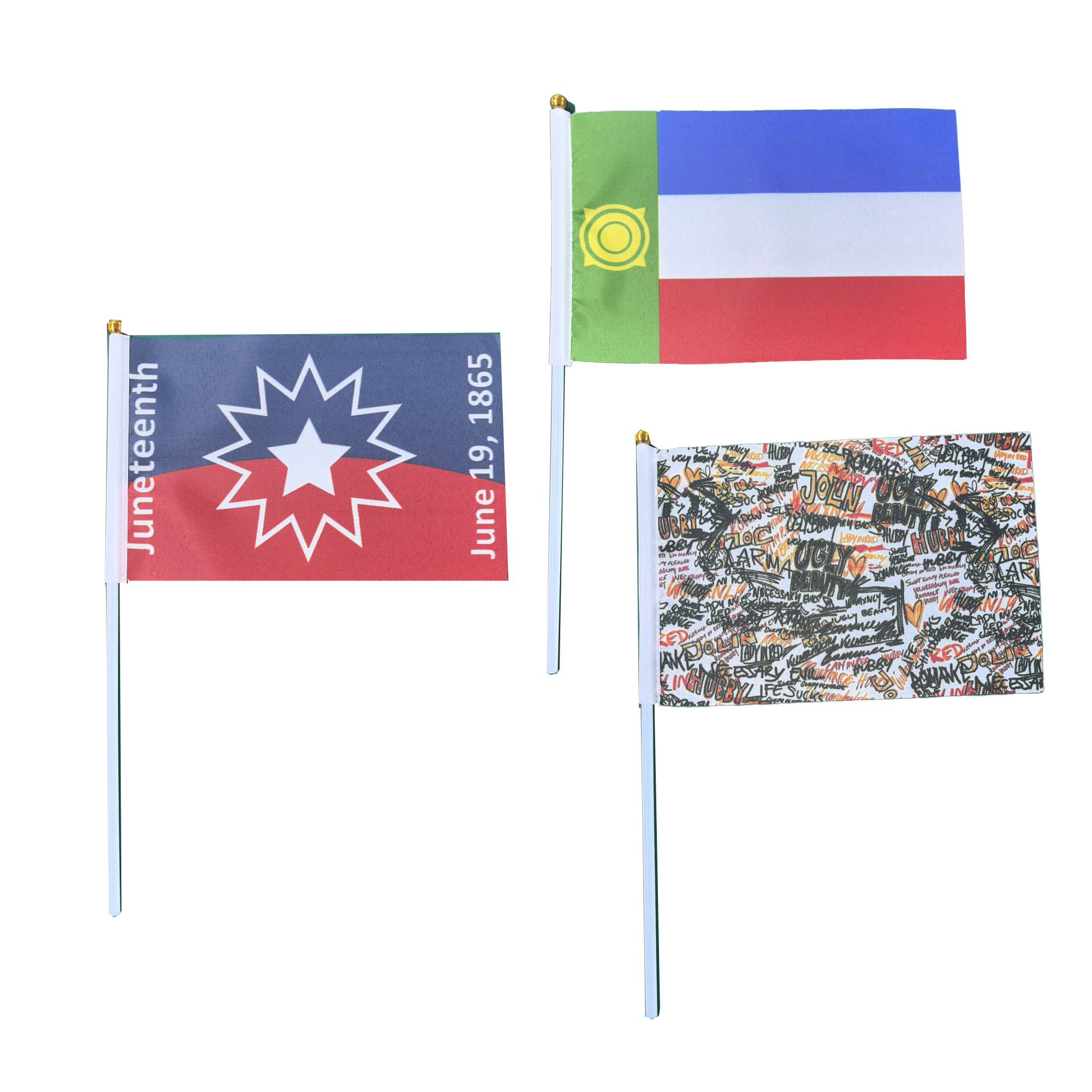 Custom Full-Color Hand Waving Flag 3