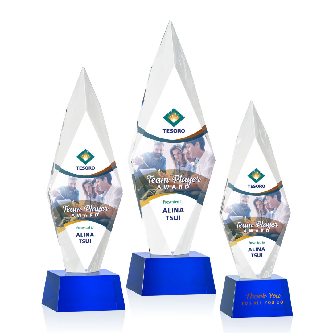 Manilow VividPrint™ Award on Robson Base - Blue 7