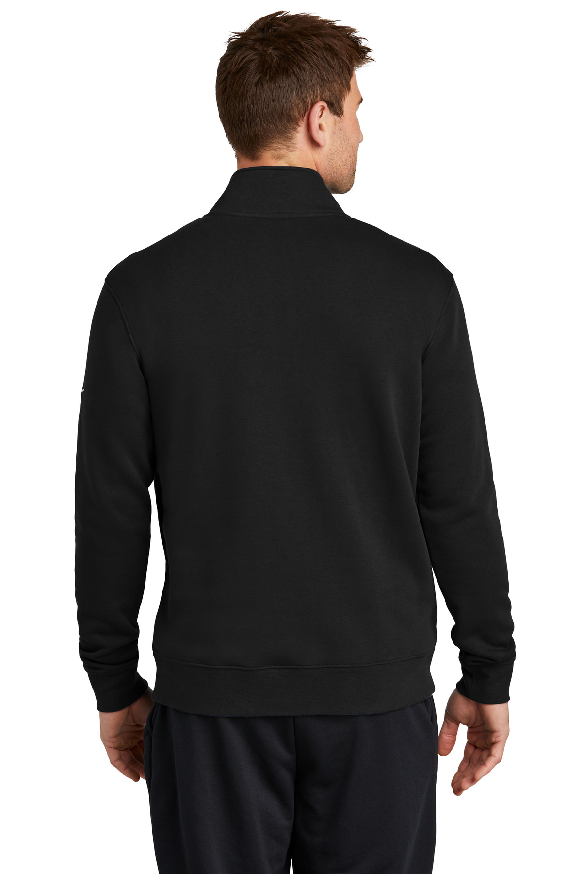 Nike Club Fleece Sleeve Swoosh 1/2-Zip NKDX6718, custom hoodie or sweatshirt with logo imprint 49