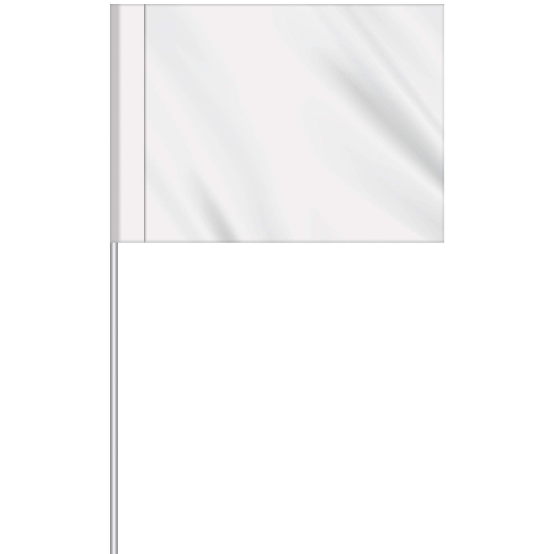 1-Color 2.5" x 3.5" Custom Vinyl Marking Flag w/11.5" Plastic Staff 12