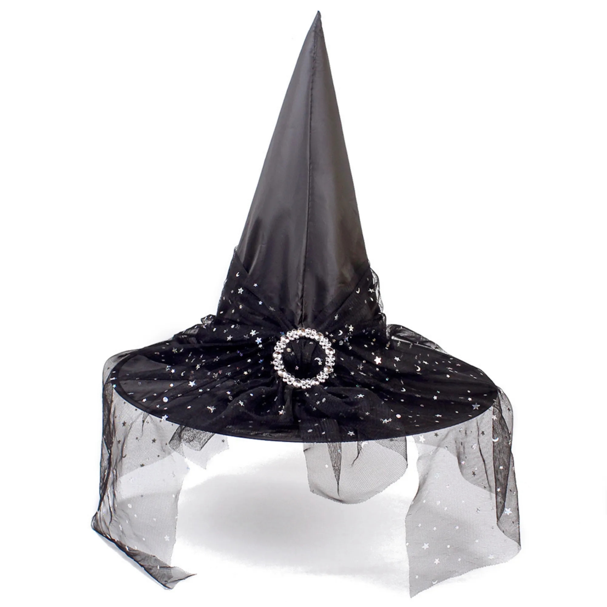 Elegant Mesh Lace Witch Hat For Halloween Party Cosplay 4