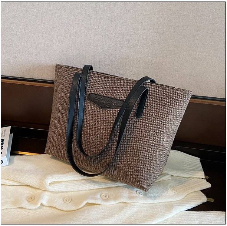 Canvas Large Capacity Tote Bag, custom tote bag with logo imprint 5