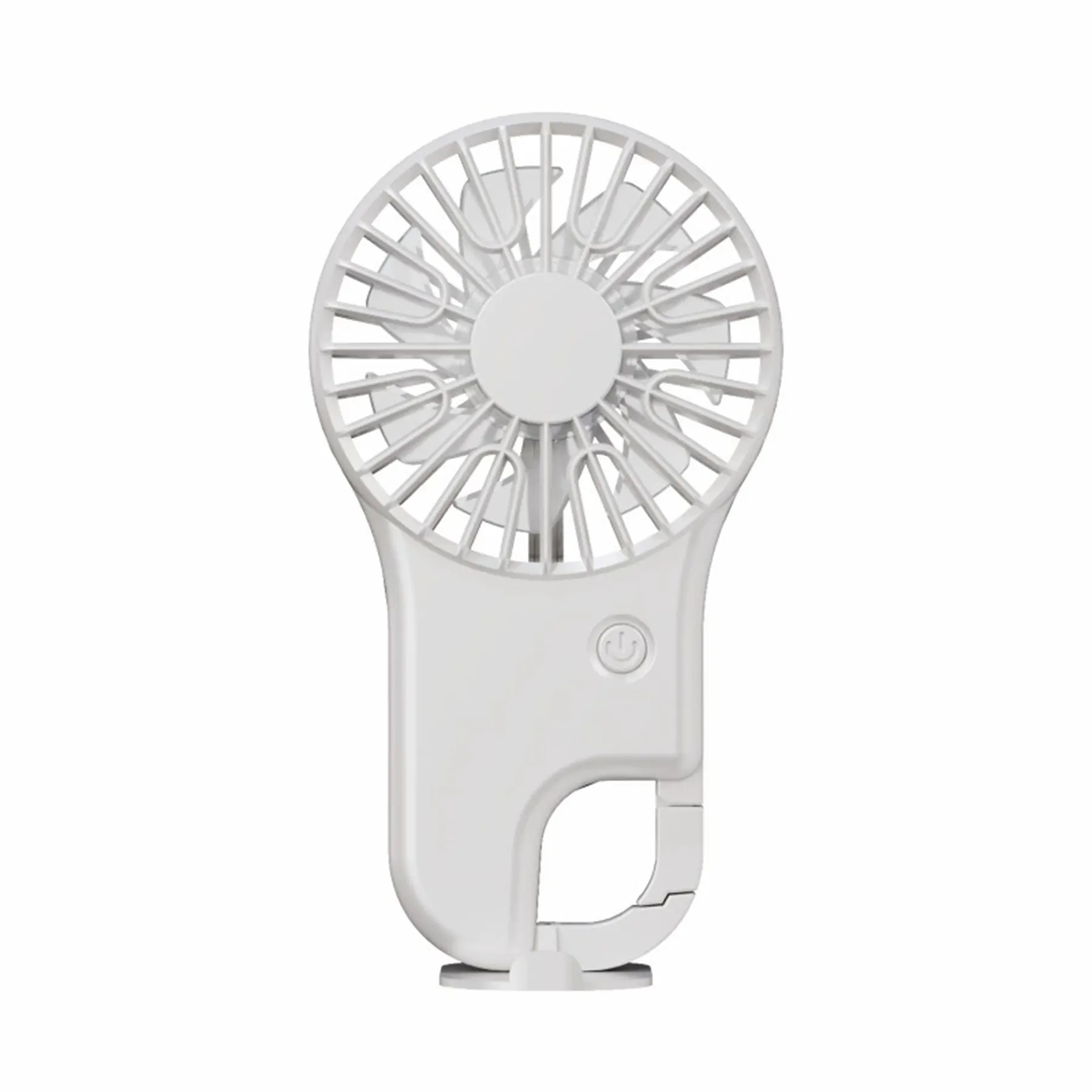 500 mAh Ultra-thin Hand Held Fan with Carabiner 5
