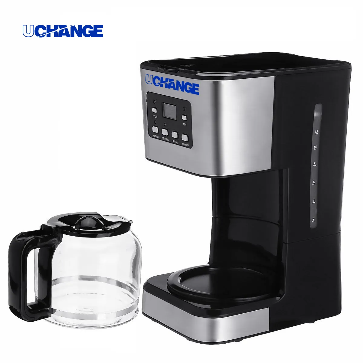 12-Cup Programmable Drip Coffee Maker With Glass Carafe