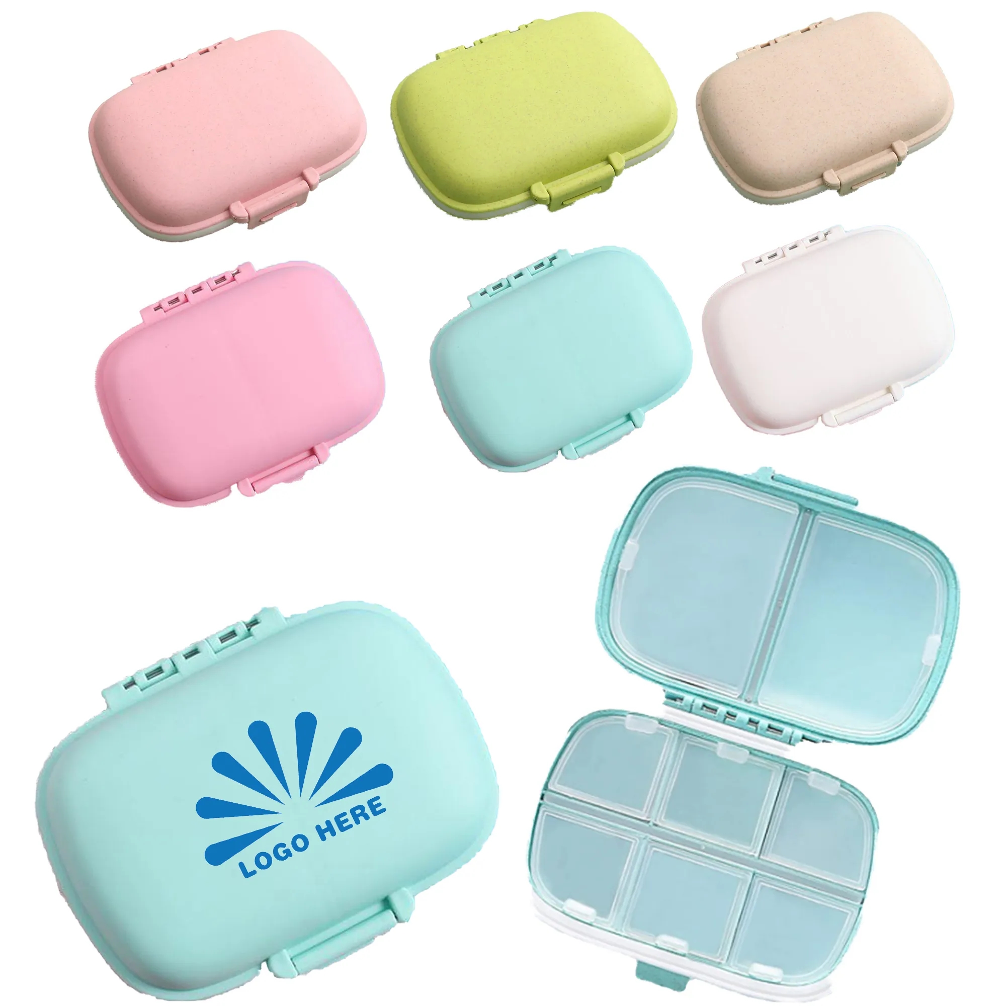 Portable Oval Two Layer Pill Box